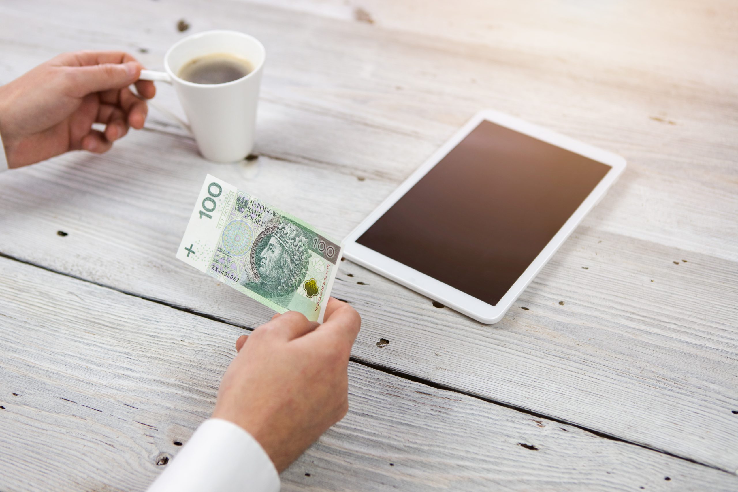 Polskie banknoty, płatności online